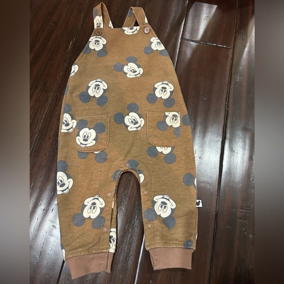 Disney Other - Disney Baby Overall Mickey Mouse Brown 18 months